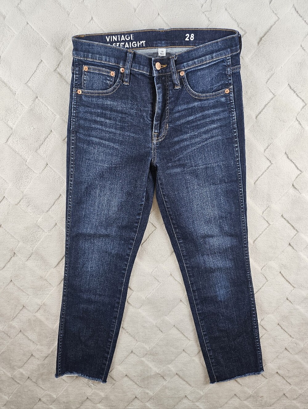 J. Crew Vintage Slim Straight Jean in the Daisy wash Womens 28 Stretch Denim
